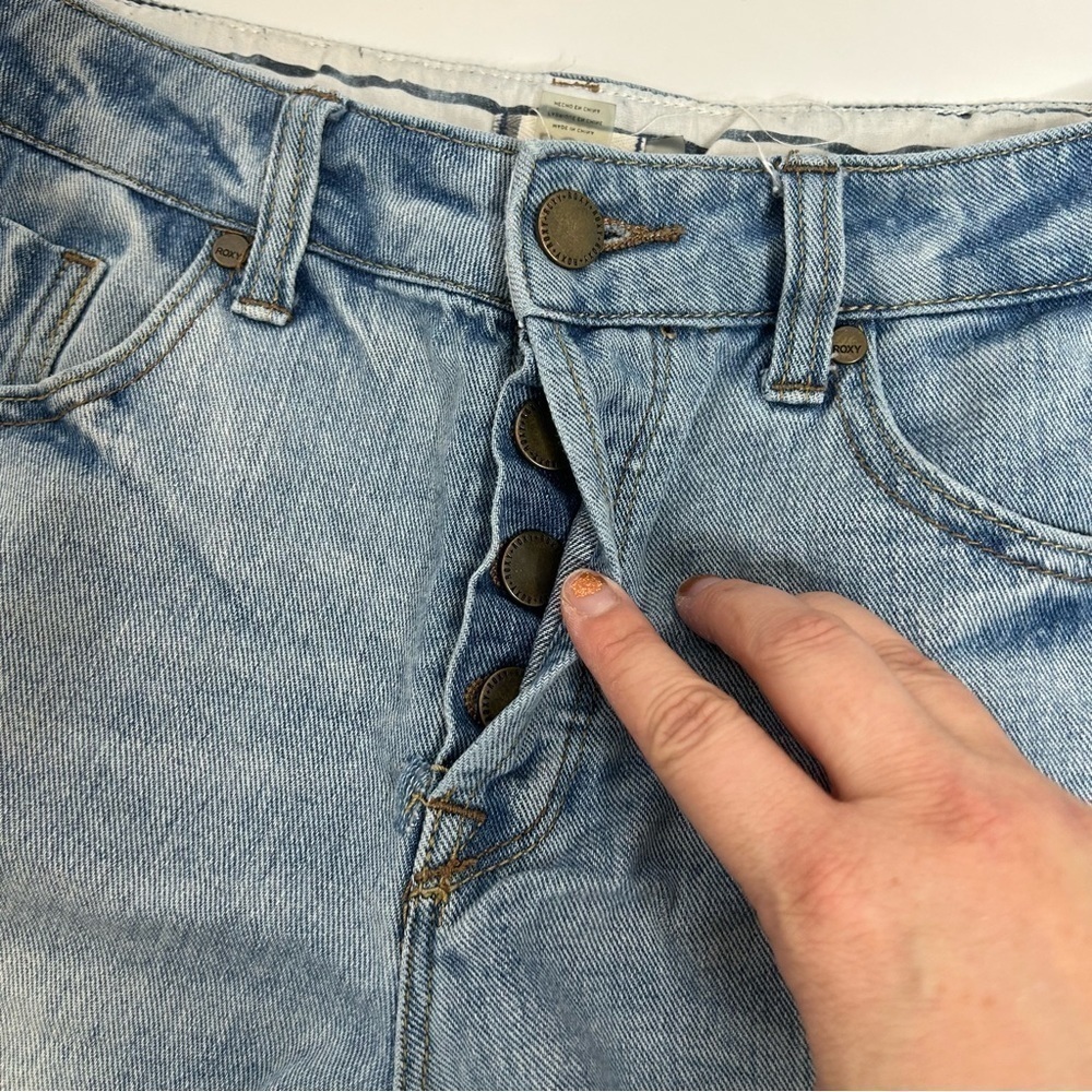 Roxy Button Fly Denim Shorts - Picture 7 of 12
